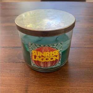 Bath & Body Works Sunrise Lagoon Candle Melon Citrus Peony Jasmine